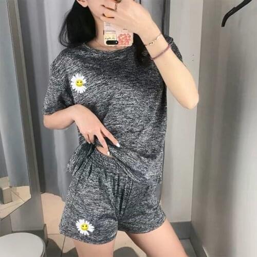 Summer Sport Set Women Quick Dry Yoga Fitness Gym Clothes Running Tennis Suit Shirt+Shorts 2PCS/Set Leisure Workout Sport Suit