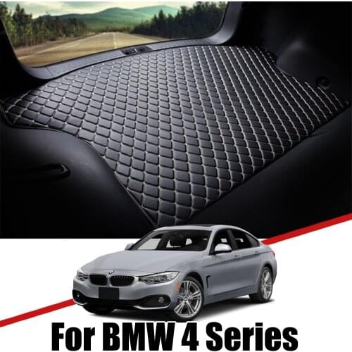 Leather Car Trunk Mat For BMW 4 Series 2013 ~ 2020 Carpet Tail Cargo Liner Boot Pad 420i 425i 428i 430i 435i 440i 2017 2018 2019