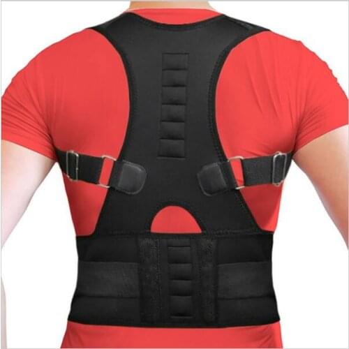 Mens Magnetic Posture Corrector Corset Back Support Brace Lumbar Support Straight Back Belt Posture Corrector Free Shipping