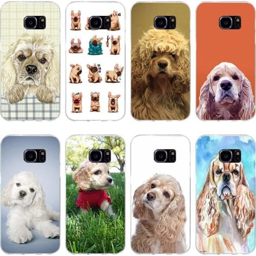 46H merican Cocker Spaniel Soft TPU Silicone Cover Case for samsung Galaxy s6 s6 s7 edge s8 s9 plus case