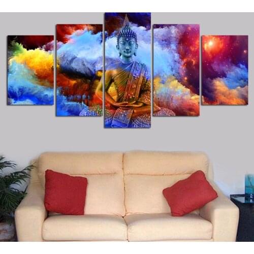 5 Pieces Colour Buddha Diamond Painting 5d Full Square Round Drill Multi-Pictur Diamond Embroidery Mosaic DIY Gift A168