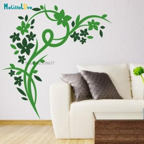 Blossom Corner wall decal Mural vine Babyroom Nursery kindergarten Wall Sticker Vinyl wallpaper Waterproof Removable BB597