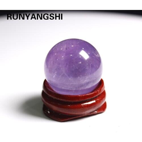 Runyangshi Natural Purple Amethyst Ball Raw Gemstone Polished Crafted Fashion Gifts Quartz Stone Ball Crystal Home Decoration