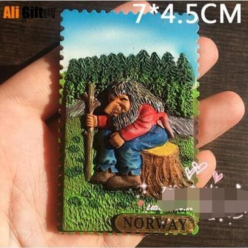 Norway Hot Selling New Magnetic Time Europe Tourism Commemorative Scenery Fridge Magnet Whiteboard Sticker Home Decor Souvenir
