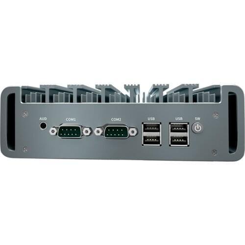 New 2 RS232 with BKHD Mini PC Dual Giagabit Lan Industrial Mini Computer,Support Linux,Ubuntu PFsense Celeron N2940 J1900 N2830