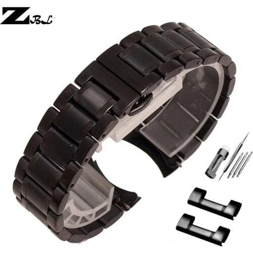 Stainless Steel WatchbandCurved end Metal Wristwatches Band 14mm 15mm 16mm 17mm 18mm 19mm 20mm 21mm 22mm 23mm 24mm watch strap
