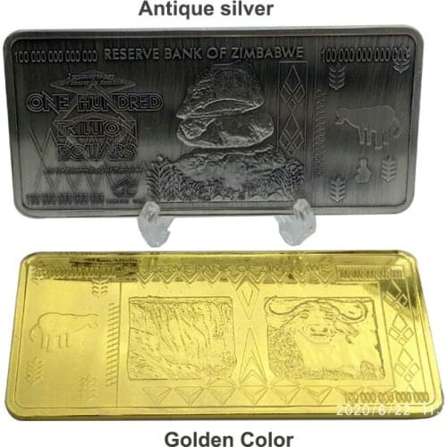 The worlds largest denomination bank notes Zimbabwe souvenir slivers 100 trillion 1 pcs/lot