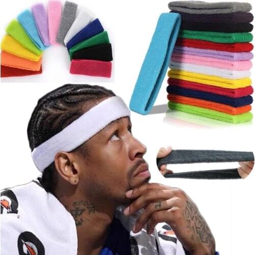 Sports Headband Sweatband for Men Women Fitness Stretch Yoga Hairband Gym Head Bands Strong Elastic Fitness Basketball Band