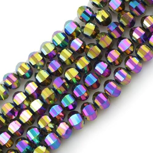 AAA Glass Round Beads 6/8MM Lantern Shaped Beads Multifaceted Beads Loose Spacer beads for Jewelry making