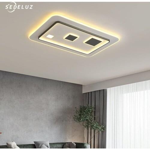 LED Ceiling Lamp Atmosphere Round/Square for Living Room Bedroom Kitchen Balcony Home Decor Aluminum Ceiling Lights Fixtures