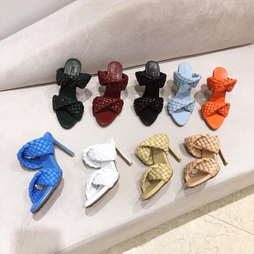 Sweet Woman Shoes Sexy Stiletto High Heels Woman Sandals Individual Weave Leisure Party Office Ladies Prom Slippers Pumps