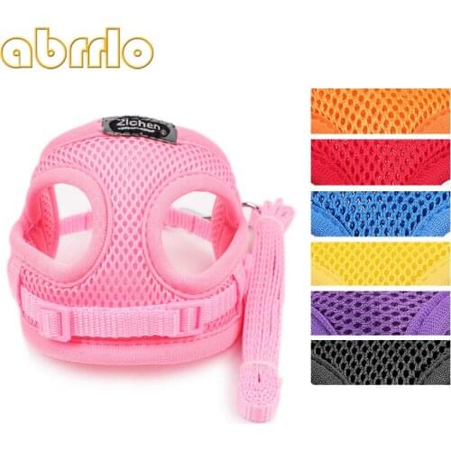 Pet Dog Harness Breathable Mesh Vest Walking Lead Leash For Puppy Chihuahua Yorkshire Adjustable Harness For Small Medium Dogs