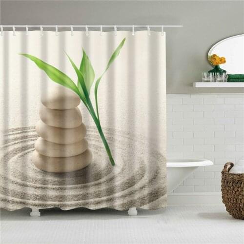 Desert Stone Shower Curtains for Bathroom HD 3D Printing Waterproof Curtains Fabric Polyester Bath Screen Home Decoration