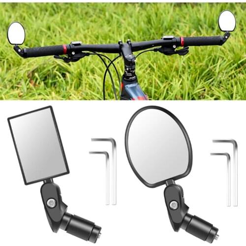 Bicycle Rear View Mirror 360 Rotate Adjustable Wide Range Back Sight Reflector MTB Bike Handlebar Mirrors
