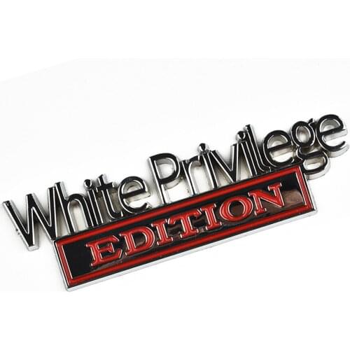 Fender Badge White Privilege Edition Never Fade Sticker Truck Universal Waterproof