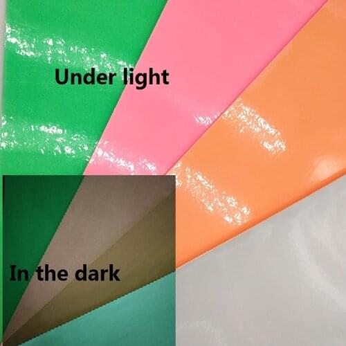 1PC 21X29CM Synthetic Letaher, Cuero Sintetico Glows in the Dark Leather For Making Bows Accessories T27