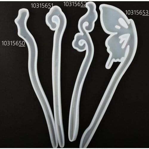 1PC Silicon Resin Mold, Hair Pin Resin Silicone Mould, Transparent Resin Mould, Making Hair Stick Mold 103156