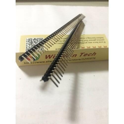 10pcs 40 Pin 1x40 Single Row Male 2.54mm Breakable Pin Header Right Angle Connector Strip bending