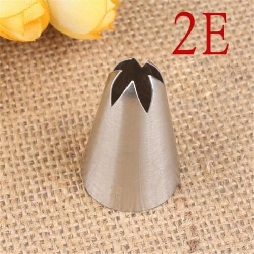 2E Piping Icing Nozzle for Cream Pastry Accessories Stainless Steel Cake Cream Decoration Pastry Baking Tools for Fondant Cake