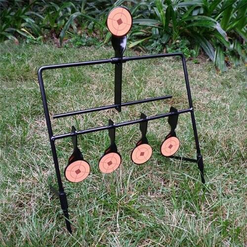 5-Plate Reset Archery Shooting Target Tactical BB Airsoft Paintball Hunting Target Indoor Outdoor Accessories