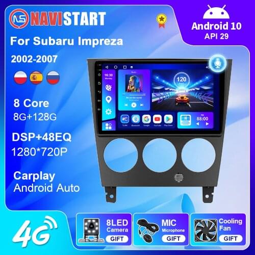 Car Radio for Subaru Impreza 2002-2007 Android 10 Stereo Multimedia Player 2 Din Radio Bluetooth Carplay DSP GPS No DVD Player