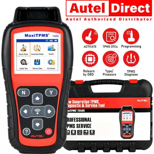 Autel MaxiTPMS TS508 TPMS Relearn Tool Program MX-Sensors(315/433 MHz), TPMS Reset, Read/Clear TPMS DTCs Upgraded of TS501 TS408