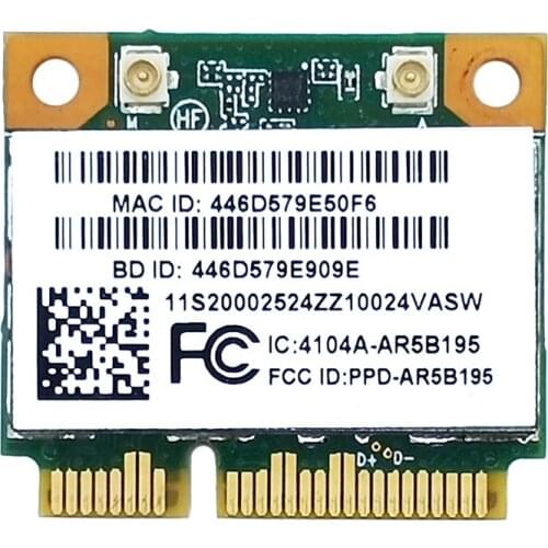 For Lenovo G480 G580 G780 Y480 Y580 Y570 2.4G 150Mbps Bluetooth 3.0 MINI PCIE AR5B195 Built-in Wireless Network Card