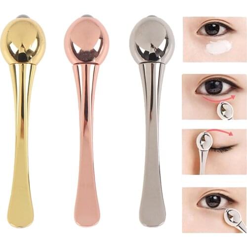 Eyecream Applicator Cosmetic Spatulas Anti Wrinkle Eye Roller Massage Stick Face Mask Spoon Gold Alloy Metal Skin Care Tools