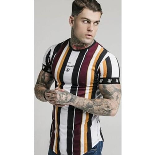 2021 new Summer SikSilk Male T Shirt Silk Silk Tshirt O-Neck Short Funny Mens Shirts T Shirts Sik Silk Men Tops Tees