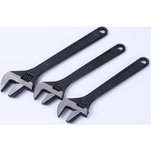 6"/8"/10"/12" Universal Adjustable Wrench High-carbon Steel Multi-function Black Large Open Monkey Spanner Hand Tools