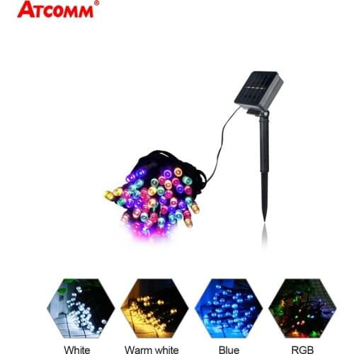 RGB Solar LED Christmas Fairy String Lights 7M 12M 22M 2 Modes Holiday Party Luces Garden Lawn Lamp Patio Ambiance Light