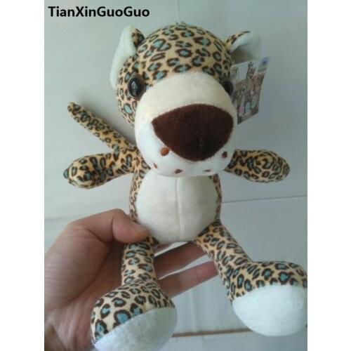 About 25cm sitting pose cartoon jungle leopard plush toy soft doll birthday gift b2099