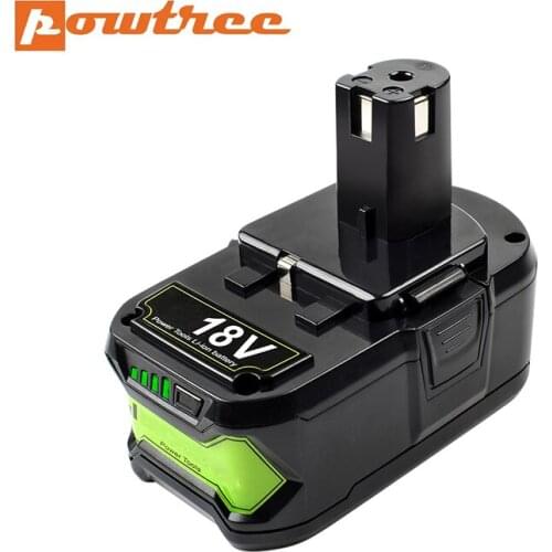 Powtree For Ryobi 6000mAh 18V P108 Li-Ion Rechargeable Power tool battery Replacement RB18L40 P107 P104 BIW180 Tools battreies