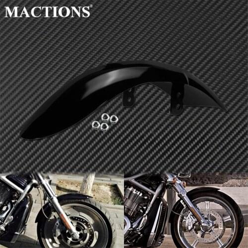 Motorcycle Gloss Black Front Tire Fender Mud Guard Hugger Fairing Cowl ABS For Harley Night Rod Special V-Rod VRSCAW 03-11