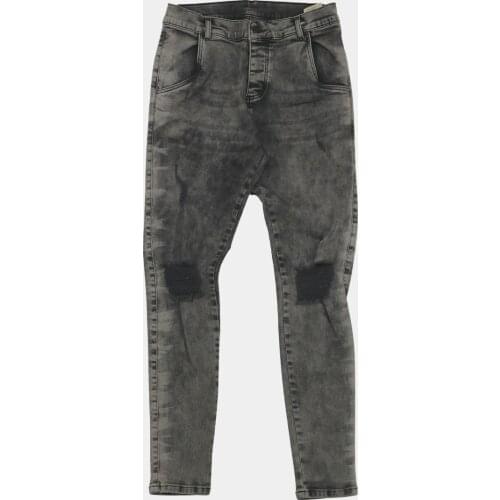 SikSilk Dark Gray Distressed Mens Jeans