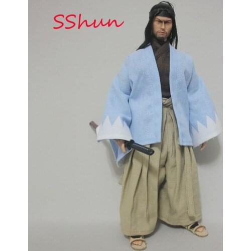 1/6 scale Man Japan Miyamoto Musashi samurai suit suit for 12 inch male soldier body DIY Accessories