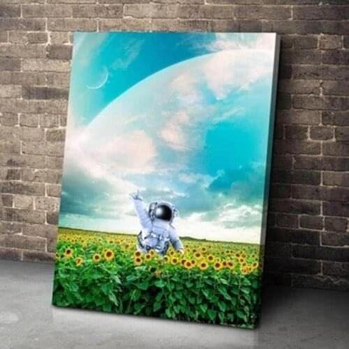 Home Decoration Canvas Painting Astronaut Space Limit Oil Cool Wall Art Poster Modular Picture No Frame For Bedside Background