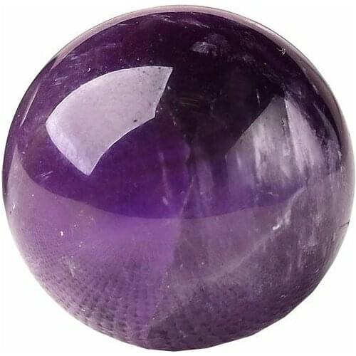 Natural amethyst crystal ball reiki quartz energy heals stone