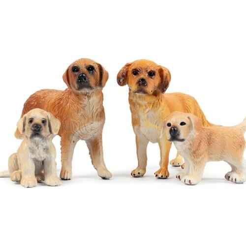 Small Size Golden Retriever Animal Figure Collectible Toys Dog Animal Action Figures Kids Plastic Cement Toys