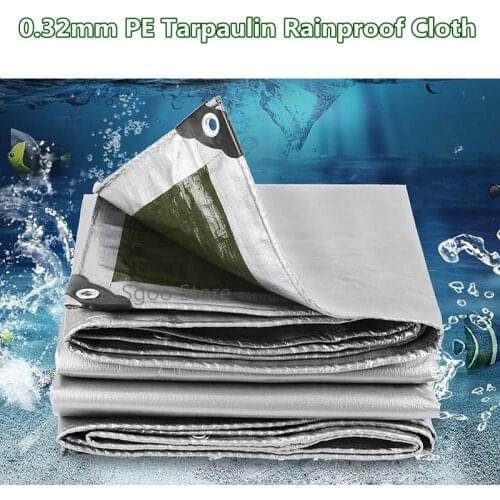 Thick 0.32mm PE Tarpaulin Rainproof Cloth Outdoor Garden Plant Shed Boat Car Truck Canopys Waterproof Shading Pet Cove Cloth