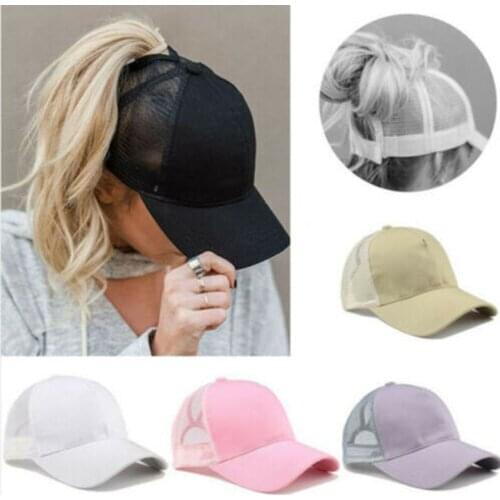 Summer New Men Women Ponytail Baseball Cap Sport Sun Hat Mesh Breathable Caps Snapback Hip Hop Hats