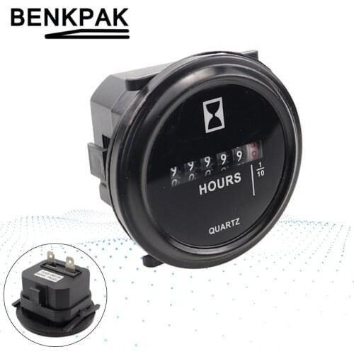 New Hour Meter Truck Tractor Diesel Boat Engine 2" Round Gauge AC100-250V