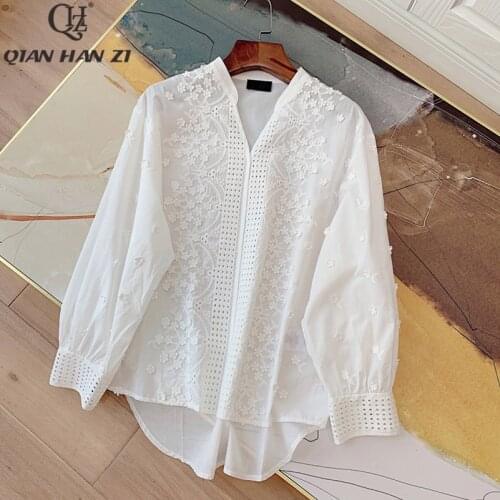 Женские белые рубашки Qian Han Zi China At AliExpress