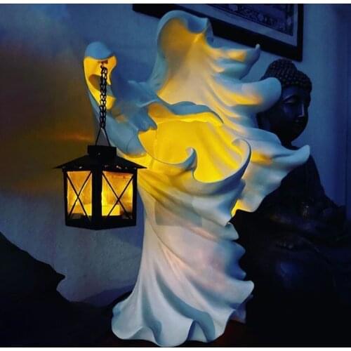 Spooky Faceless Sculpture Statue Garden Yard Home Decor Nightlight