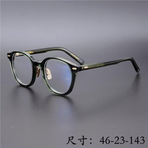 Vintage Quality Acetate eyeglasses frame OG Leeds polygon eyewear women men original quality case prescription lens free shiping
