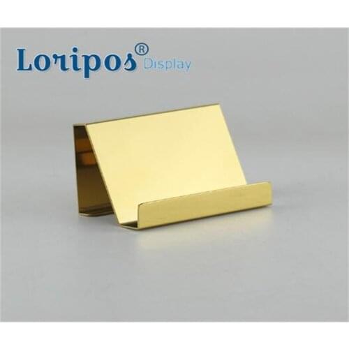 High-End Stainless Steel Business Name Card Holder Display Stand Rack Desktop Table Organizer 2 Colors