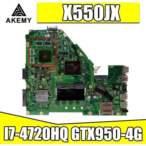 W50J For ASUS X550JD X550JK FX50J A550J FX50J X550JX K550J Laptop Motherboard Tested 100% work original I7-4720HQ GTX950-4G