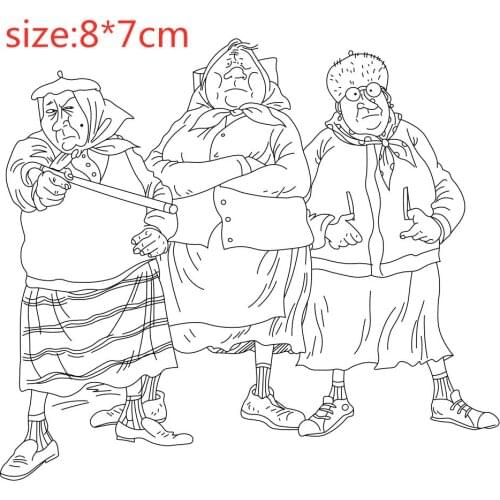 Old woman Transparent Silicone Rubber Stamp and die Sheet Cling Scrapbooking DIY Cute Pattern Photo Album Stamp