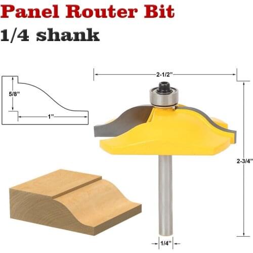 1PC 1/4" Shank Raised Panel Router Bit Ogee & Bead Cove Door Ogee Door Wood Cutting Tool woodworking router bits