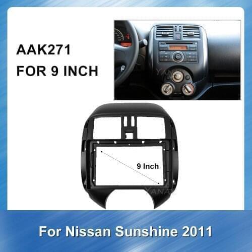 2 din Car Audio kit trim mounting panel Fascia frame For Nissan Sunshine 2011 Car Radio Panel Adaptor Refitting Kit frame